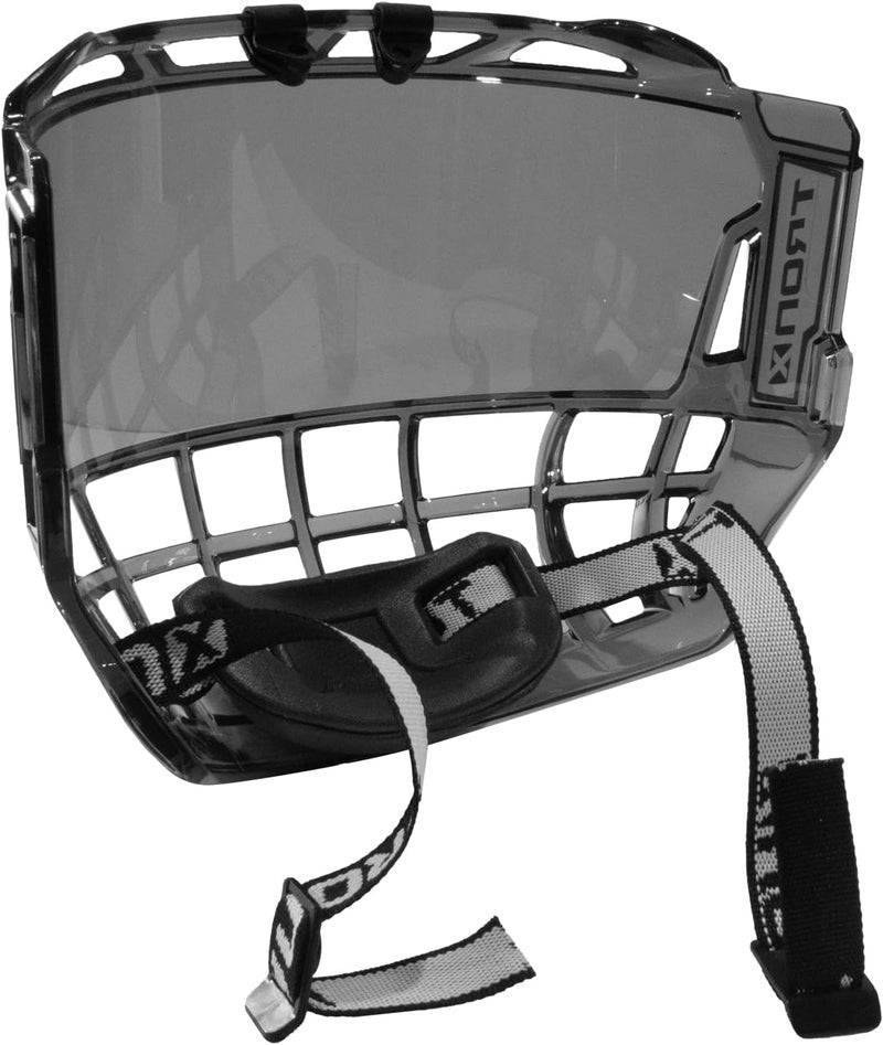 TronX S980 Tinted Smoke Senior Hockey Full Face Shield Visor - Image 2